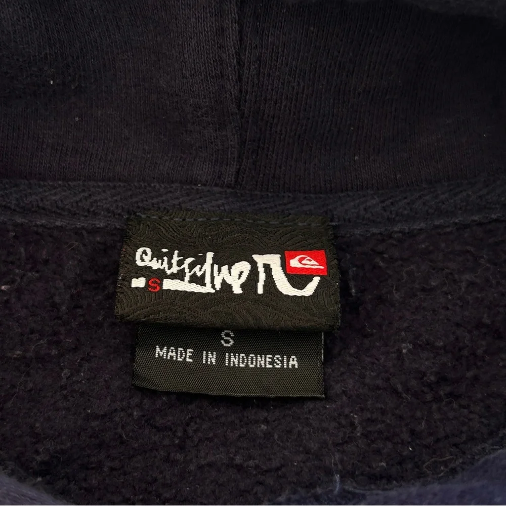 Vintage Y2K Newport Harbor Surf Team Quiksilver Hoodie Size Men’s Small Navy - Picture 7 of 7